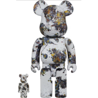 400% & 100% Bearbrick Set – Jackson Pollock Studio (Splash)
