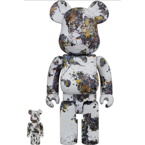 Medicom Toy 400% & 100% Bearbrick Set – Jackson Pollock Studio (Splash)
