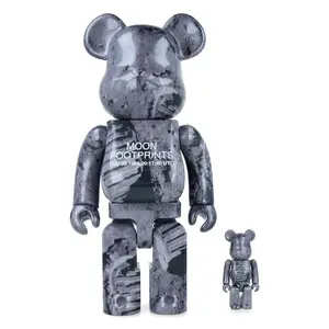 Medicom Toy 400% & 100% Bearbrick Set - Moon Footprints (NASA)