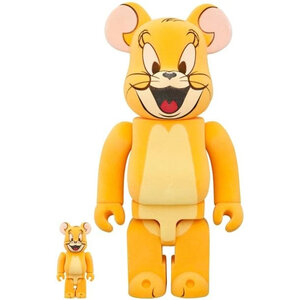 Medicom Toy 400% & 100% Bearbrick set - Jerry Classic - Flocky edition (Tom &  Jerry)