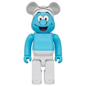 Medicom Toy 400% Bearbrick -  Smurf (Blue)