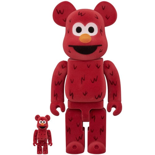Medicom Toy 400% & 100% Bearbrick Set - Elmo (Flocked) Medicom Toy 400% & 100% Bearbrick Set - Elmo (Flocked)