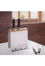 Küchenorganizer Kochbuchständer Messerblock für Tablet-PC weiss 202850101-HE