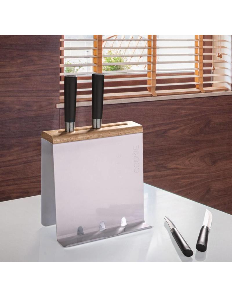 Küchenorganizer Kochbuchständer Messerblock für Tablet-PC weiss 202850101-HE