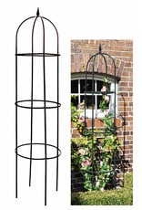 Rankhilfe Rankgitter Obelisk aus Stahl Höhe 200cm grün beschichtet 62307