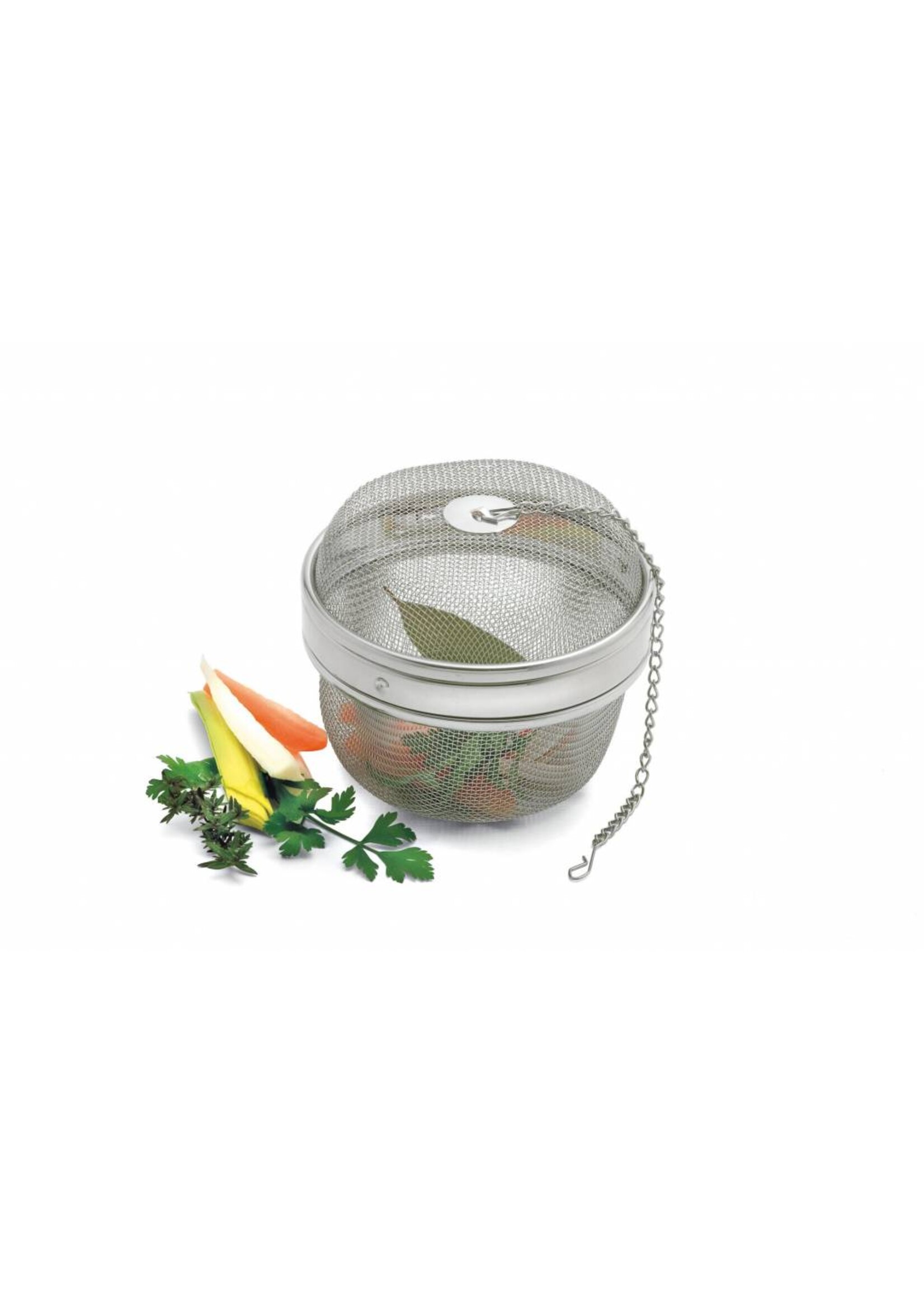Weis 149119 Edelstahl Gewürzkugel Gewürzkorb 11cm mit Kette Bajonettverschluss