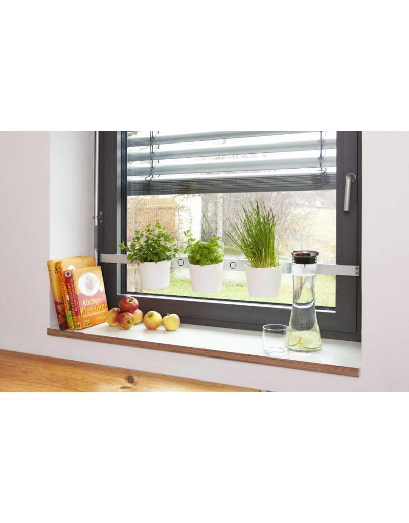 Kräuter- und Pflanzenleiter für Fenster von 72,5-111,5cm weiss 200240201-HE