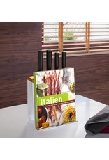 Küchenorganizer Kochbuchständer Messerblock für Tablet-PC weiss 202850101-HE