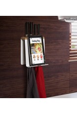 Küchenorganizer Kochbuchständer Messerblock für Tablet-PC weiss 202850101-HE