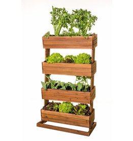Hochbeet mit vier beweglichen Kästen H145cm B50cm aus Holz 301960108-HE