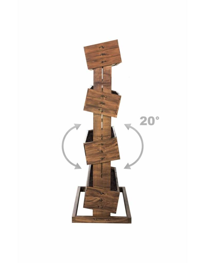 Hochbeet mit vier beweglichen Kästen H145cm B50cm aus Holz 301960108-HE