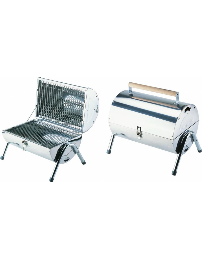 Edelstahl Grill Grilltonne klappbar für Camping Strand 1282-48