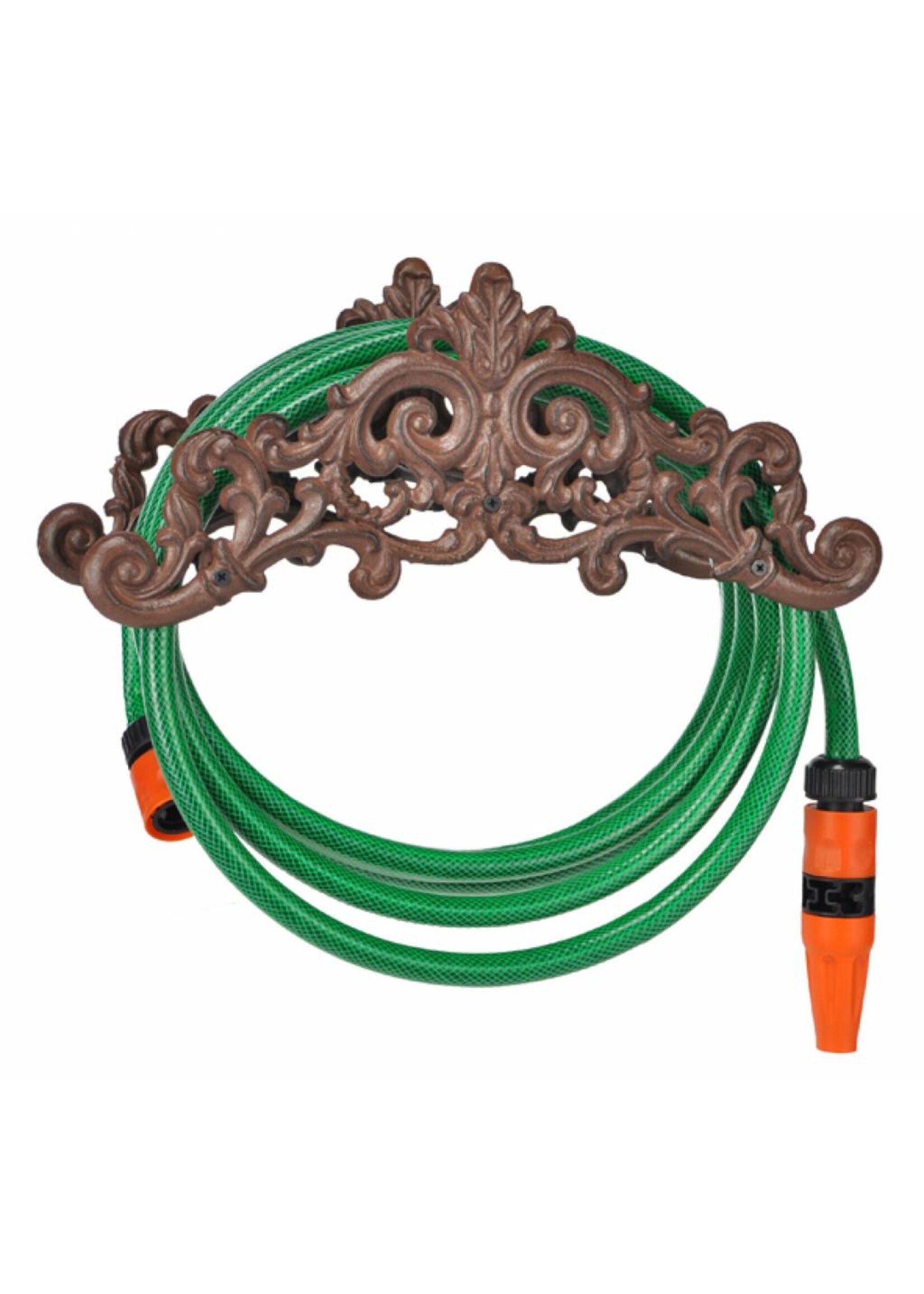 Gartenschlauchhalter Wandschlauchhalter aus Gusseisen Antik-Optik 57026
