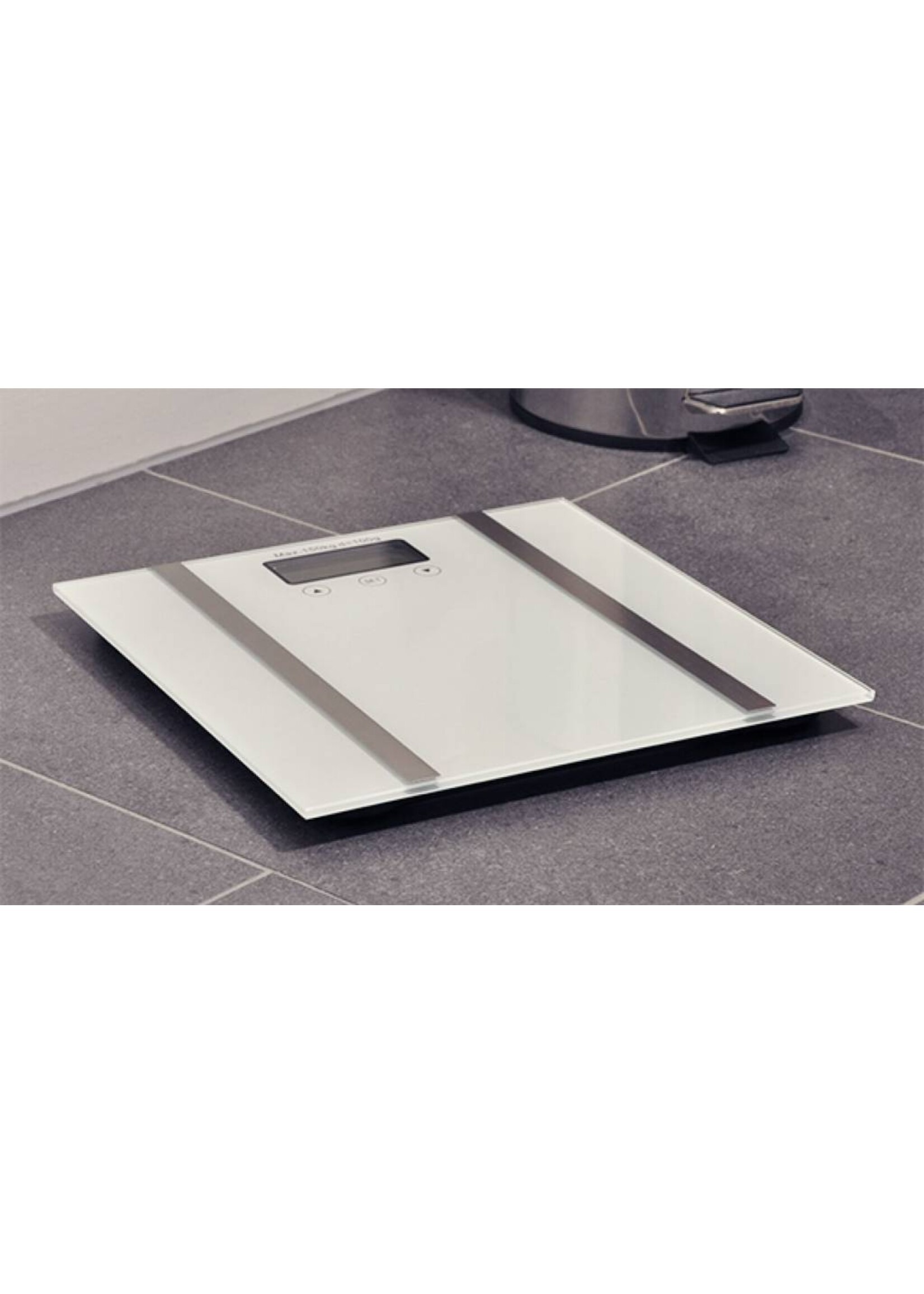 Körperanalysewaage Personenwaage digital aus Glas bis 180kg 33143