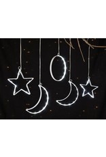LED Lichterkette mit warmweiss Metall Motiven für innen und aussen 76834