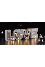 LED Deko Beleuchtung Schriftzug mit Spiegel-Effekt LOVE 54941