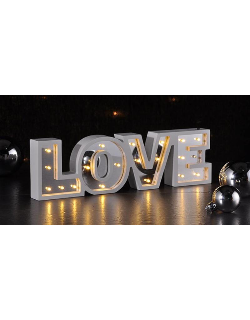 LED Deko Beleuchtung Schriftzug mit Spiegel-Effekt LOVE 54941