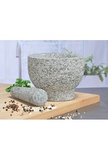 Mörser mit Stößel aus Granit 14074