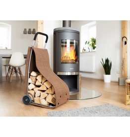 Filztrolley Trolley Transportroller für Kaminholz braun 202140102-HE