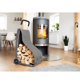 Filztrolley Trolley Transportroller für Kaminholz grau 202140122-HE