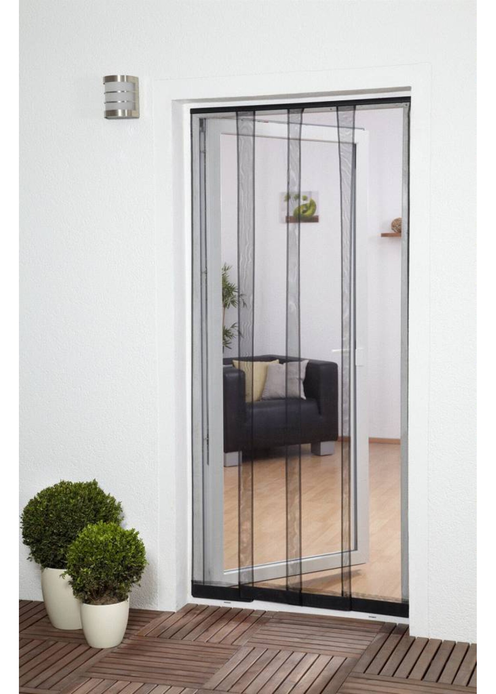 Fliegengitter Lamellenvorhang 100x220cm anthrazit 4tlg Filatec 100410205-VH