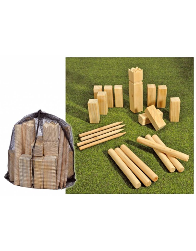 Kubb Outdoor Spiel Geschicklichkeitsspiel aus Holz 66145