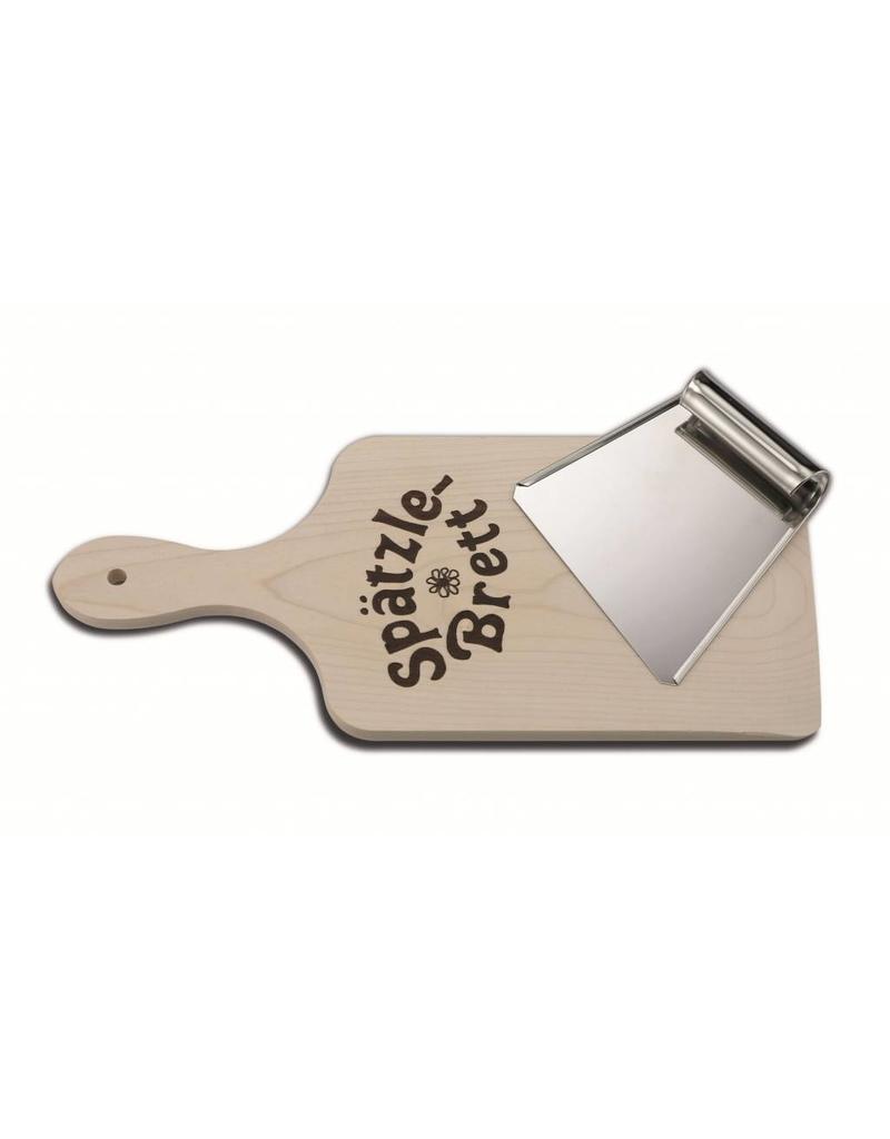 Weis 16037 Spätzlebrett aus Ahorn mit Edelstahl Schaber