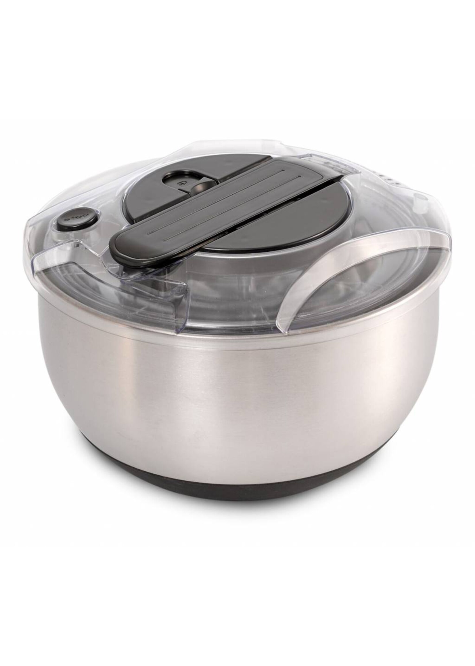 Weis 14060 Edelstahl Salatschleuder mit Druckmechanimus 25cm