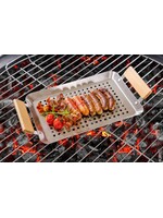 Edelstahl Grillschale Padella für Gemüse Fisch Fleisch 34x18,5cm 203650219-HE
