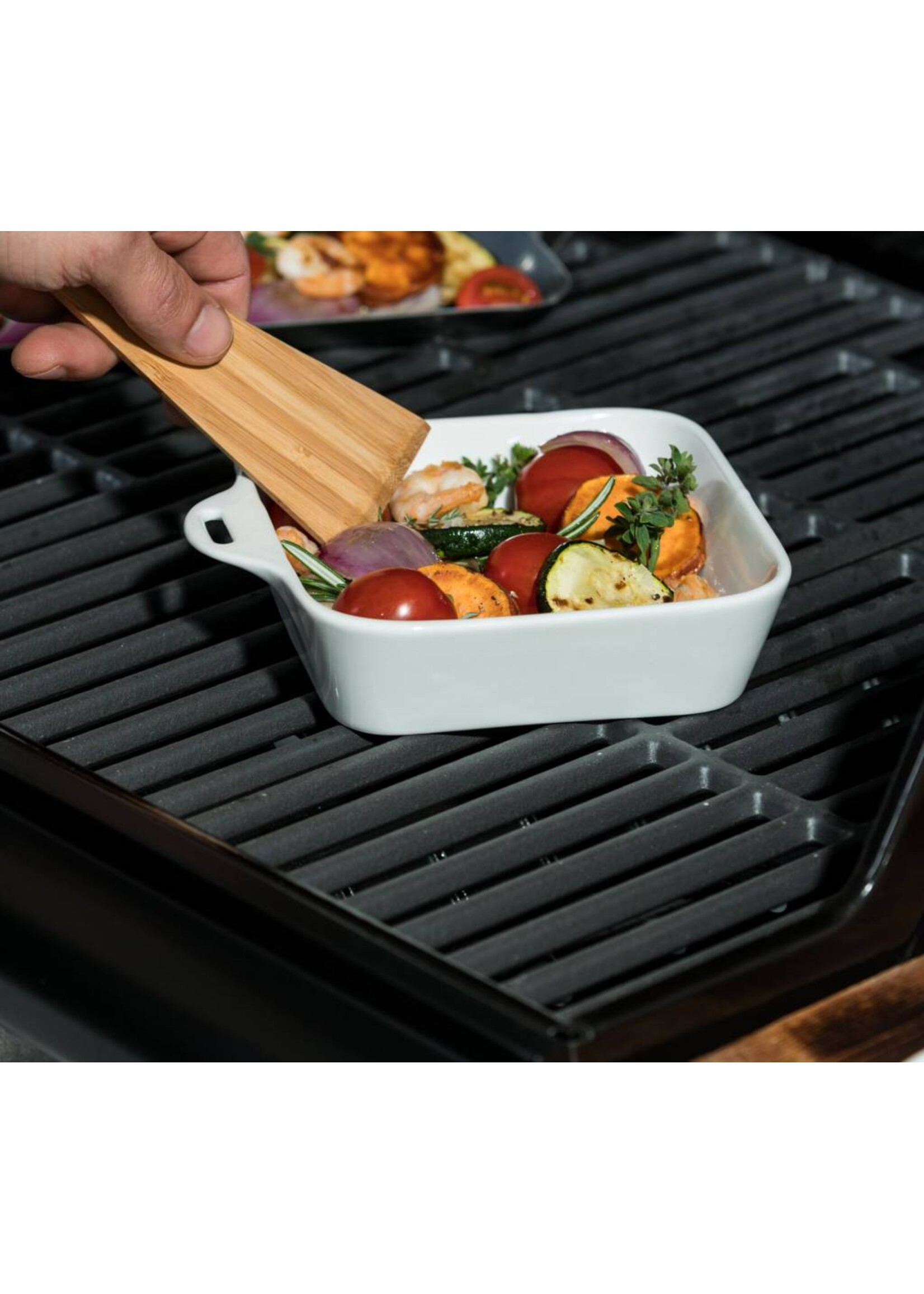 Keramik Grillpfanne Ceramico mit Untersetzer Spatel 15,5x13,5cm 203510101-HE