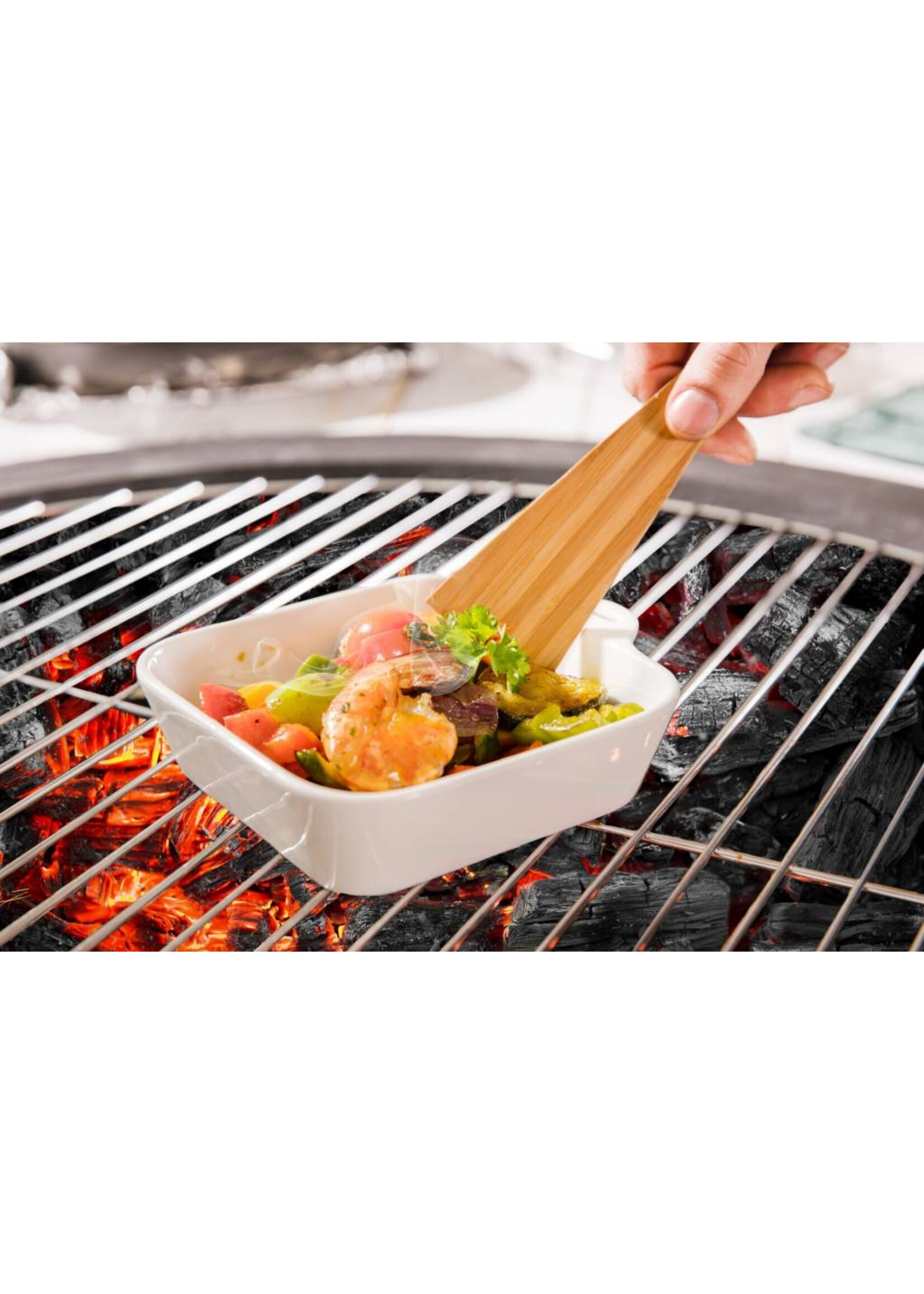 Keramik Grillpfanne Ceramico mit Untersetzer Spatel 15,5x13,5cm 203510101-HE