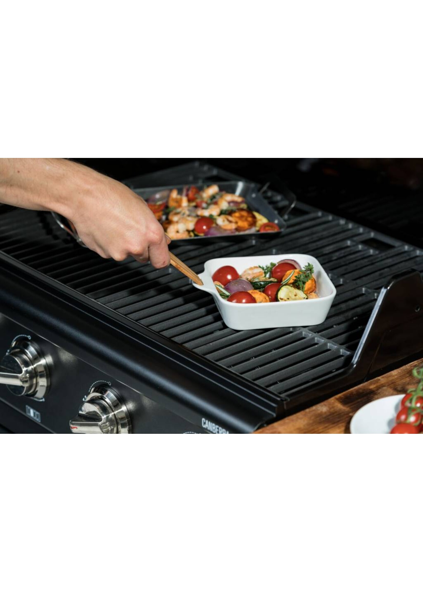 Keramik Grillpfanne Ceramico mit Untersetzer Spatel 15,5x13,5cm 203510101-HE