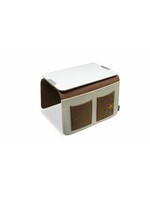 Sofa Butler Carry mit 4 Taschen Ablageplatte braun-weiss 201040202-HE