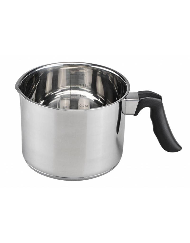Edelstahl Milchtopf 14cm Thermoboden auch für Induktionsherde 21306