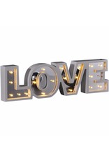 LED Deko Beleuchtung Schriftzug mit Spiegel-Effekt LOVE 54941