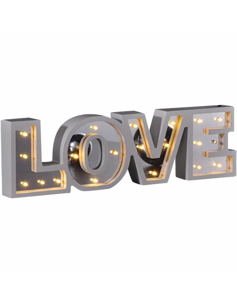 LED Deko Beleuchtung Schriftzug mit Spiegel-Effekt LOVE 54941