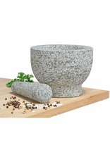 Mörser mit Stößel aus Granit 14074