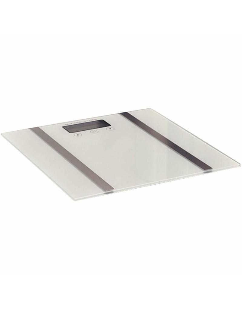 Körperanalysewaage Personenwaage digital aus Glas bis 180kg 33143