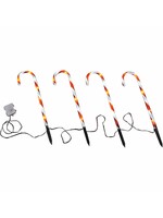 LED Zuckerstangen 4er Set Höhe 44cm Batteriebetrieb Timerfunktion 76500