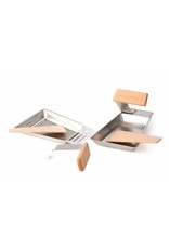 Grillpfännchen Set 2er ideal für Fisch Gemüse inkl. 2 Holzschaber 201270219-HE