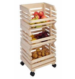 HI 90055 Obsthorde Kartoffelhorde Kartoffelkiste 3tlg aus Holz