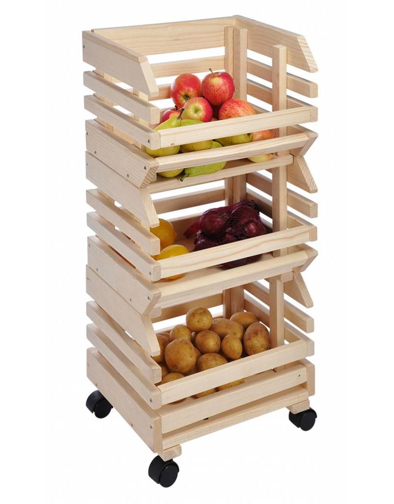 HI 90055 Obsthorde Kartoffelhorde Kartoffelkiste 3tlg aus Holz