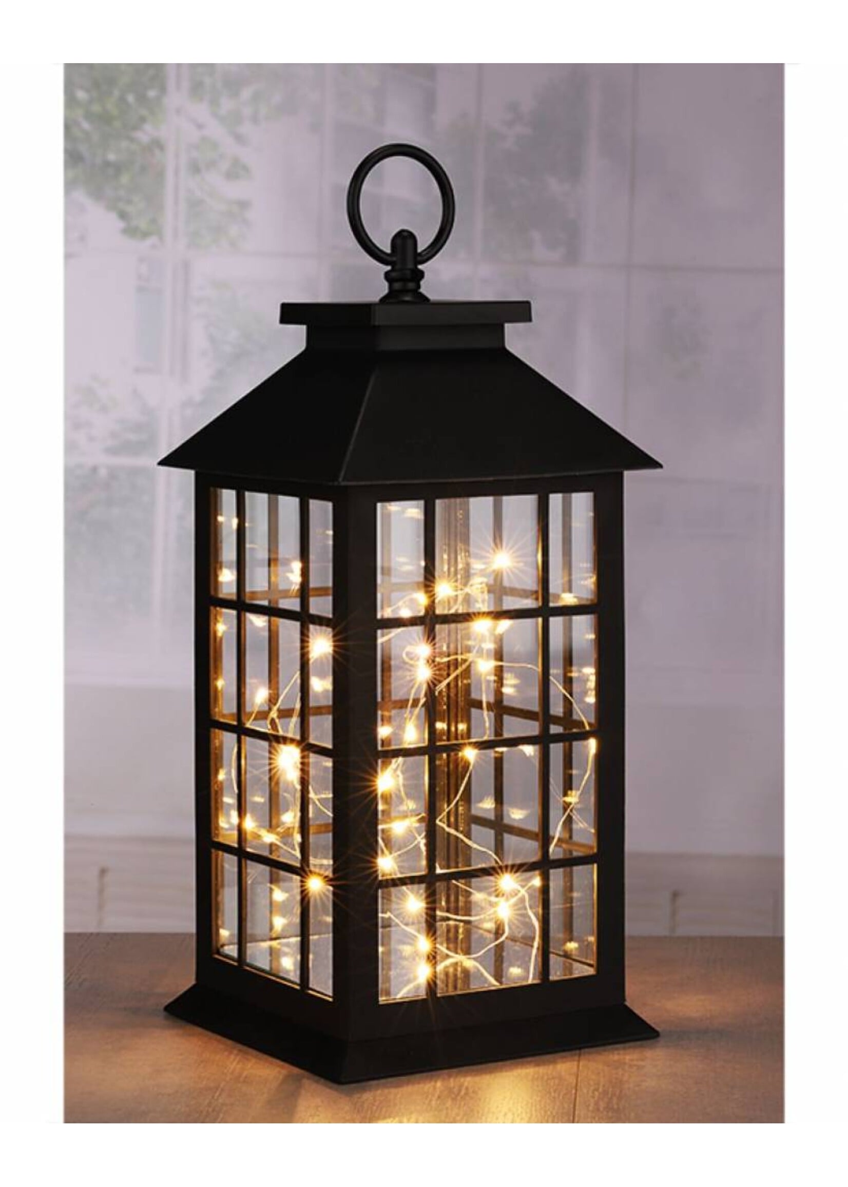 HI 57091 Laterne mit warmweisser Kupferlichterkette 30 LEDs