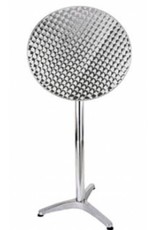 HI 60297 Bistrotisch Stehtisch aus Aluminium D 60 x H115cm klappbar