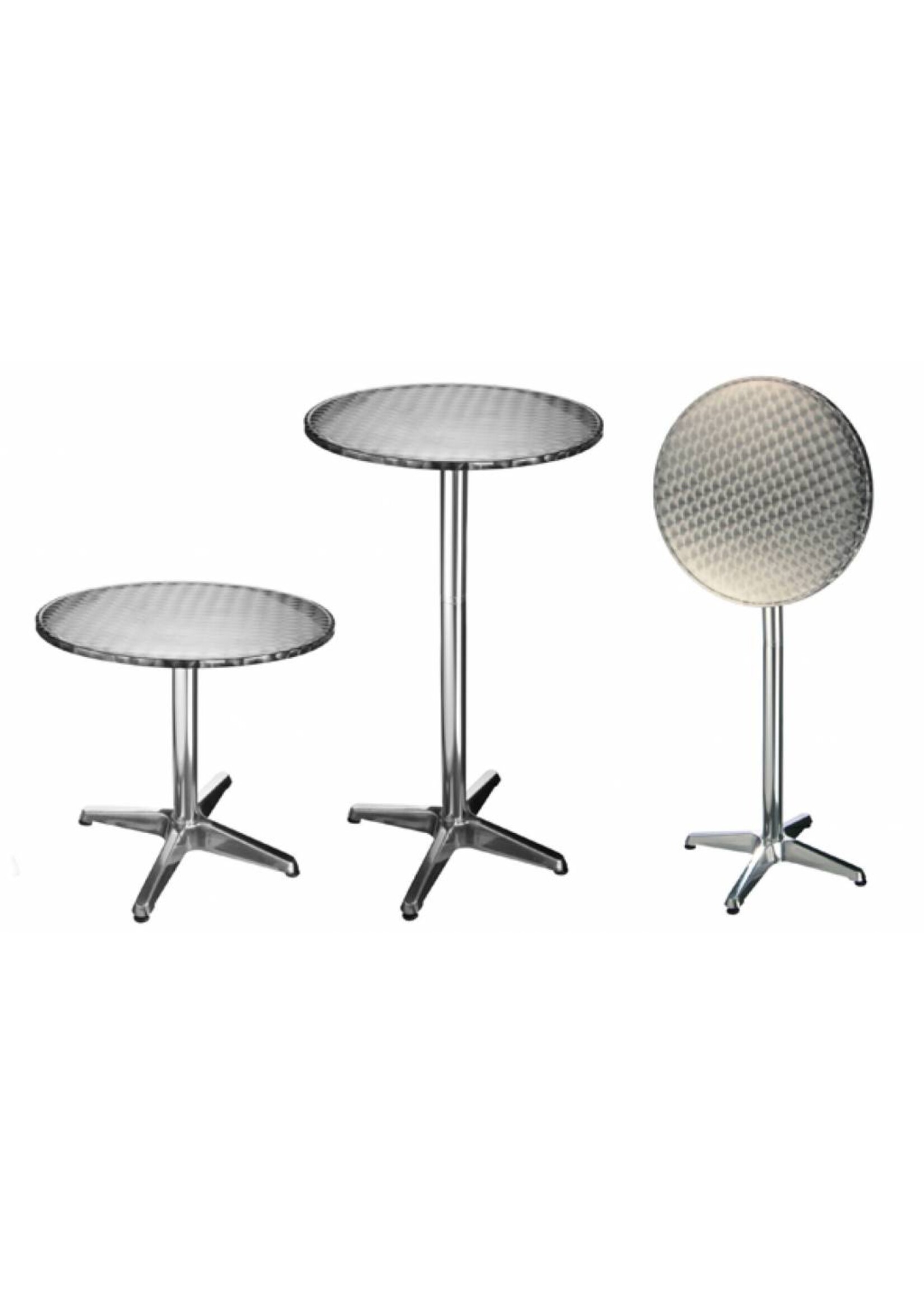 HI 60297 Bistrotisch Stehtisch aus Aluminium D 60 x H115cm klappbar
