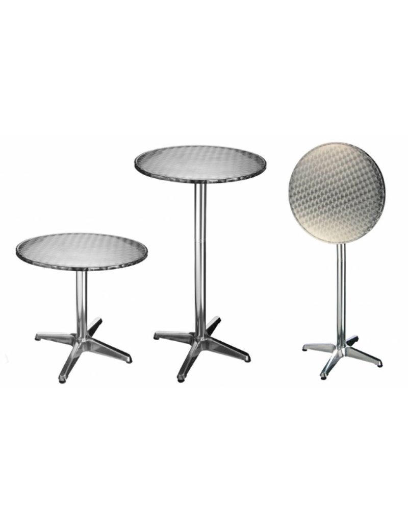 HI 60297 Bistrotisch Stehtisch aus Aluminium D 60 x H115cm klappbar
