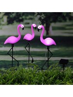 HI 70326 Solar LED Gartenstecker Flamingo 3er Set Höhe 52,5cm