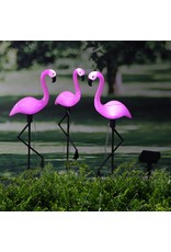 HI 70326 Solar LED Gartenstecker Flamingo 3er Set Höhe 52,5cm