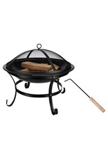 HI 64033 Feuerstelle Feuerschale mit Funkenschutz und Haken 56cm