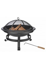 HI 64033 Feuerstelle Feuerschale mit Funkenschutz und Haken 56cm